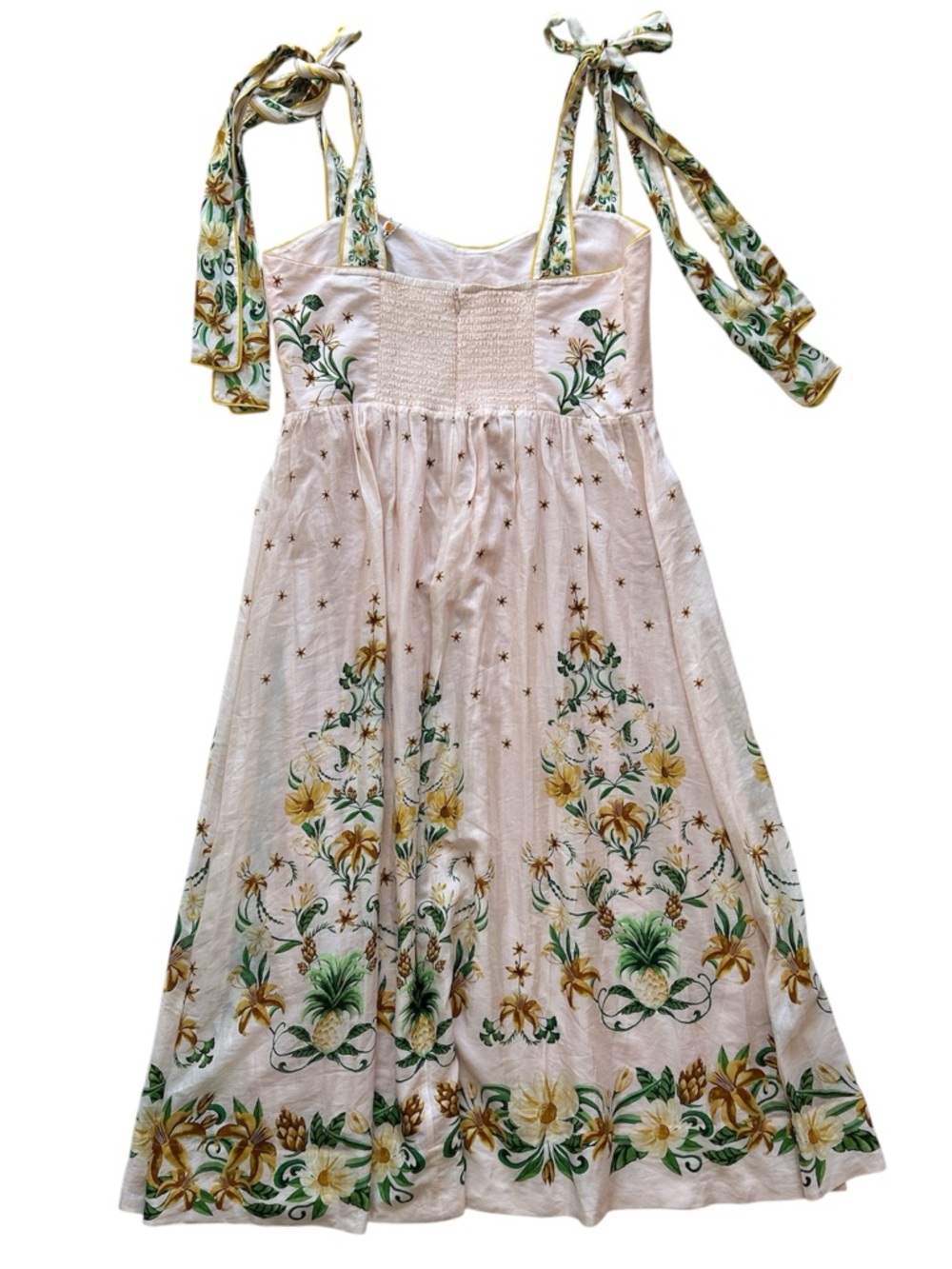 FARM Rio Botanical Beauty Pink Laces Cup Midi Dress NWT Size XL - Picture 7 of 9